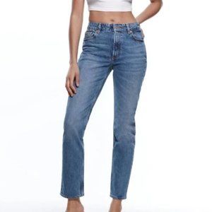 Women's Zara Slim Fit Mid-Rise Regular Length Blue Jeans Denim Size 10